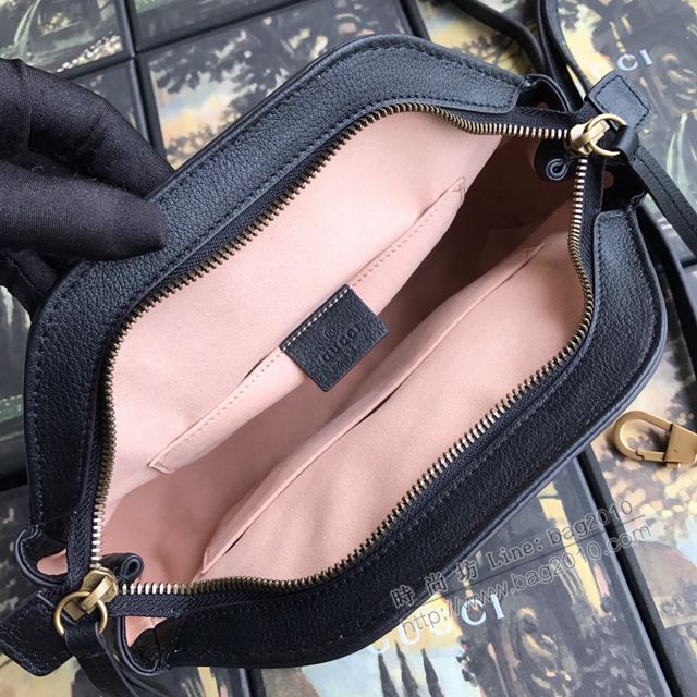 Gucci包 古馳女包 524620黑皮 Gucci新款手提包  gudj1082